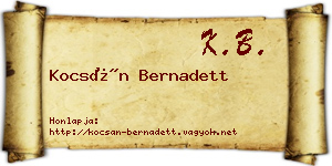 Kocsán Bernadett névjegykártya